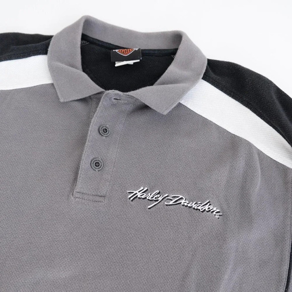 Harley-Davidson Grey Golf Shirt ~Large - Picture 5 of 12